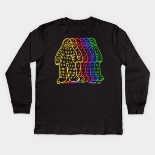 Rainbow Frank Kids Long Sleeve T-Shirt